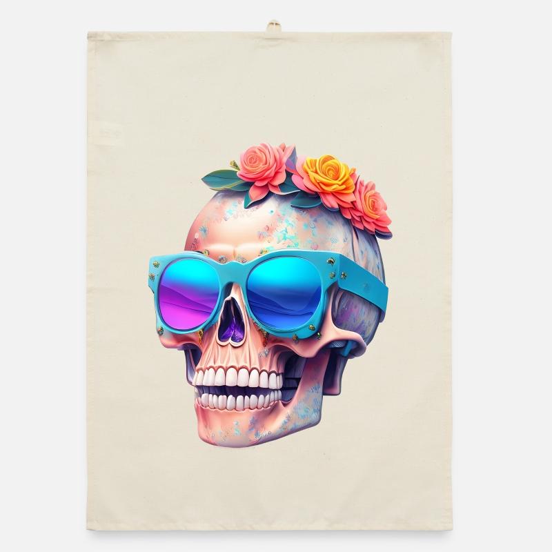 Skull Organic dish towel