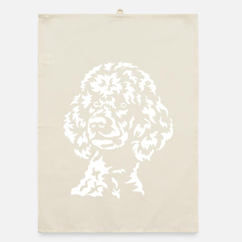 Big Poodle Head "Black Edition" Organic dish towel