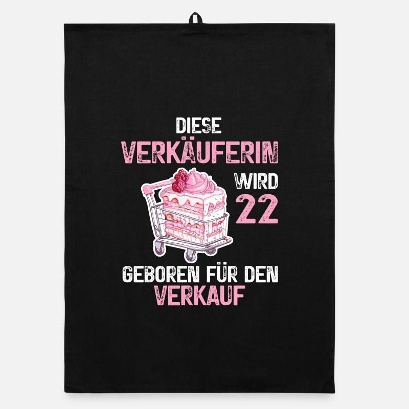 22 Geburtstag Verkäuferin Einzelhandel Spruch Organic Geschirrtuch