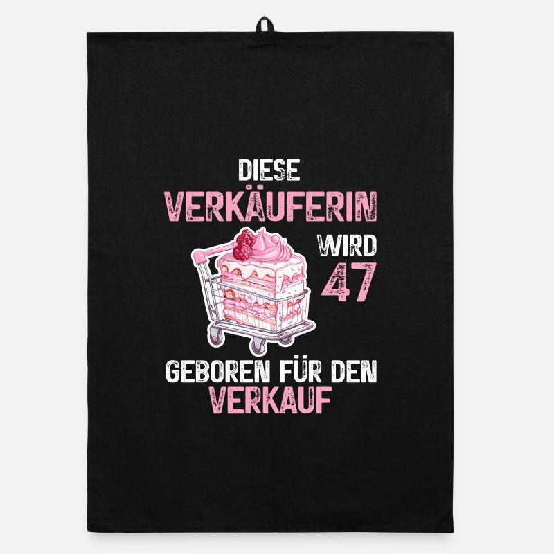 Verkäuferin 47 Geburtstag Verkauf Beruf Spruch Organic Geschirrtuch