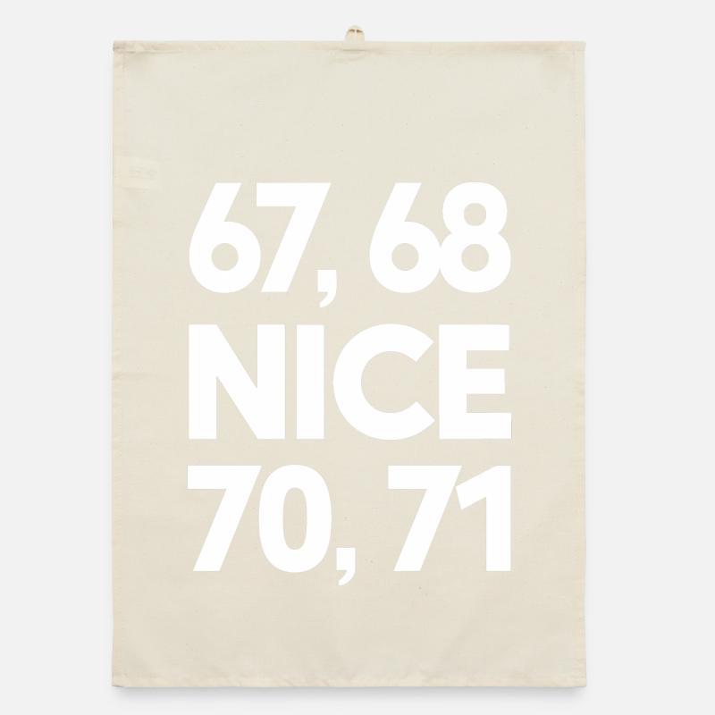 "67, 68, Nice, 70, 71" Meme Organic dish towel