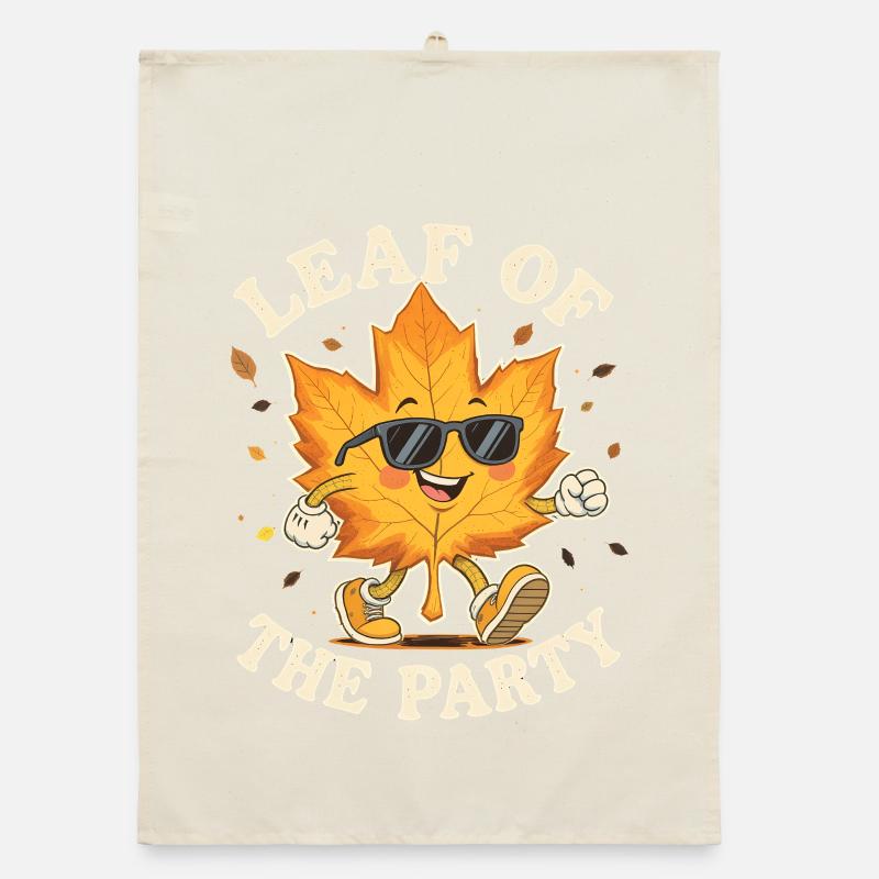 Blatt der Party Happy Fall Ernte Herbstblatt Organic Geschirrtuch
