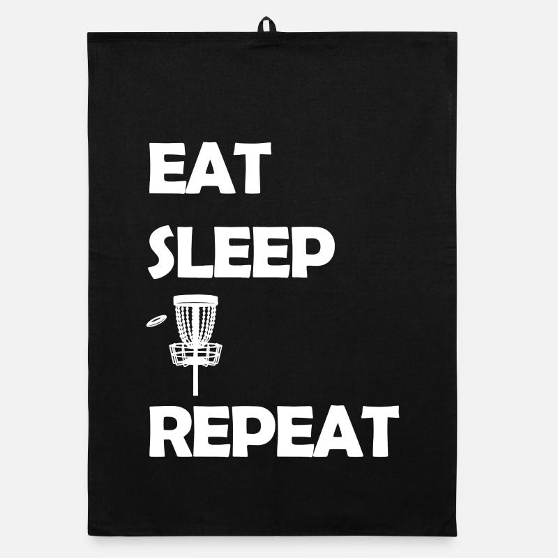 Eat Sleep Disc Golf Repeat Disc Golf Trend Sport Organic dish towel