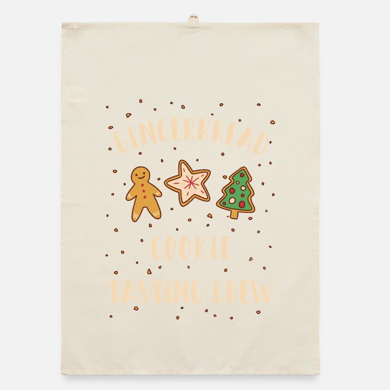 Gingerbread Cookie Tasting Crew Organic dish towel