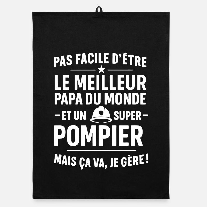 Pompier – Super Papa Pompier Torchon bio