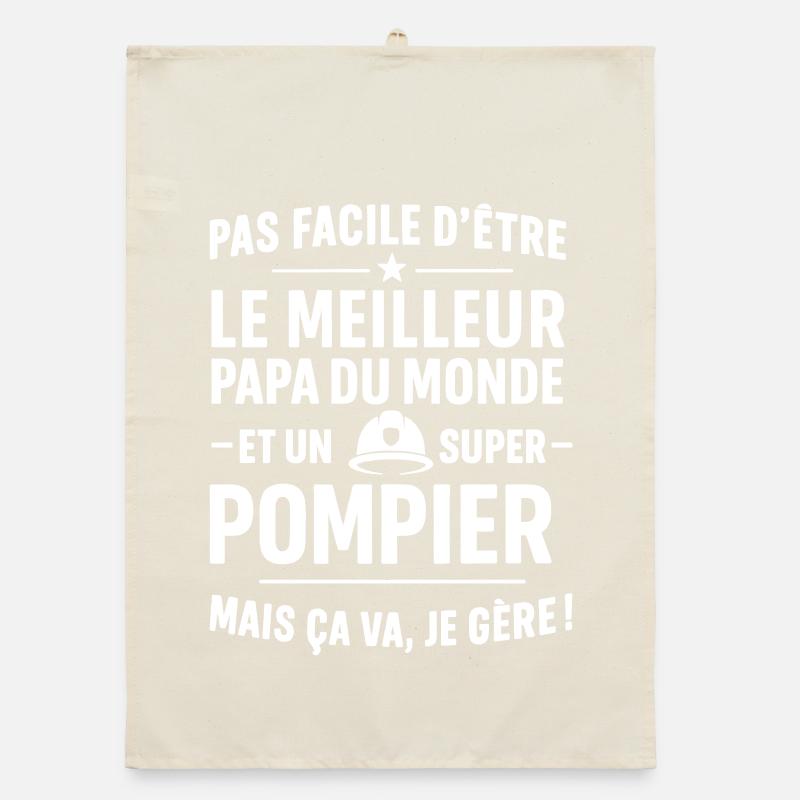 Pompier – Super Papa Pompier Torchon bio