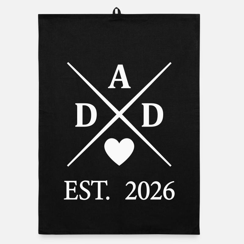 Dad Heart EST 2026 Organic dish towel