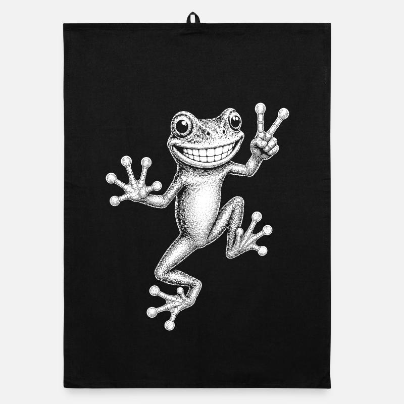 tree frog Organic dish towel
