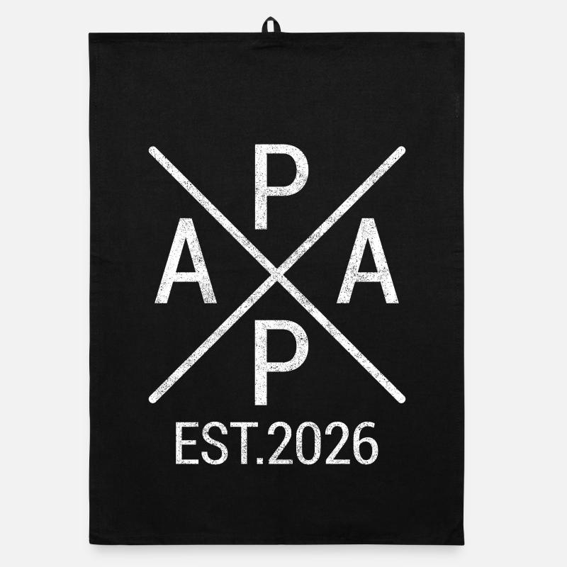 Vintage Papa est. 2016 Organic Geschirrtuch