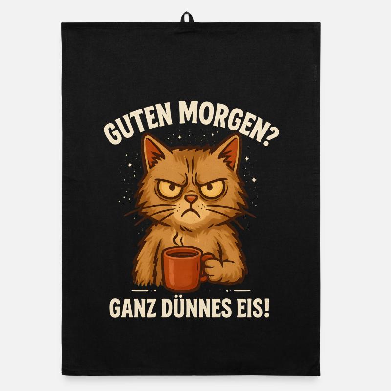 Nen Scheiss Muss Ich Katze Organic Geschirrtuch