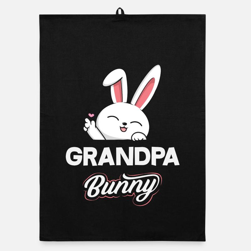 Joyeuse Pâques, douce chasse aux œufs du lapin, œufs de Pâques Torchon bio