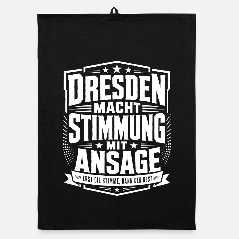 Dresden macht Stimmung mit Ansage Organic Geschirrtuch