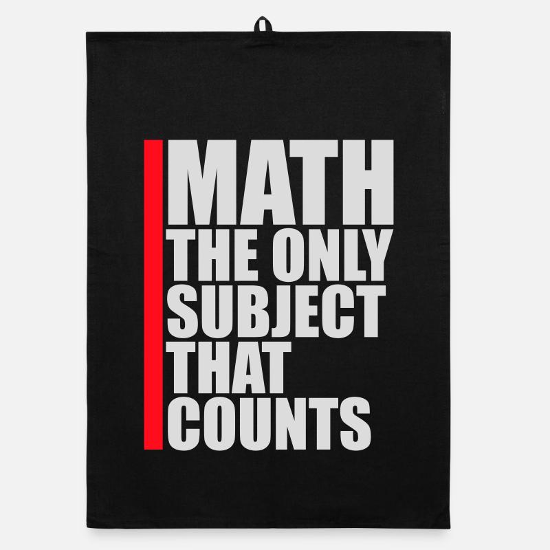 Math The Only Subject That Counts Nerd Mathe Logo Organic dish towel