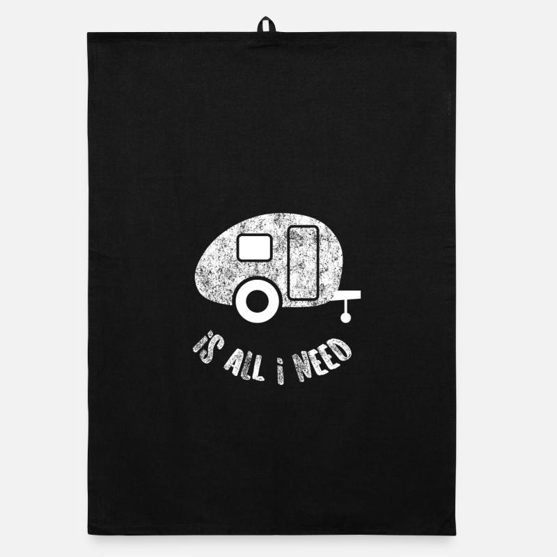 Caravan Grunge Quote Camping Caravane Vacances Fun Torchon bio