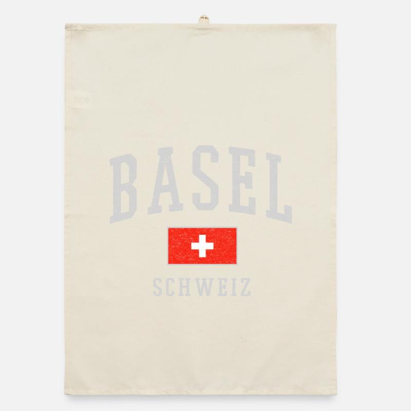 Basel Schweiz Emblem Druck Organic Geschirrtuch