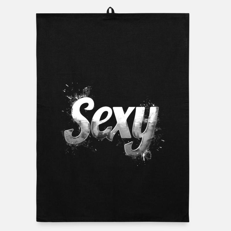 Sexy (metallic lettering) Organic dish towel