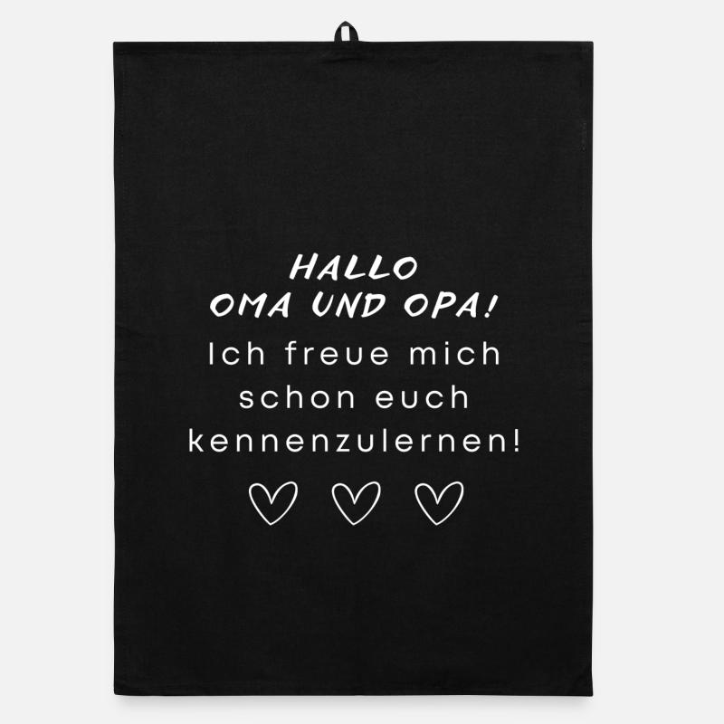 Hallo Oma und Opa Organic Geschirrtuch