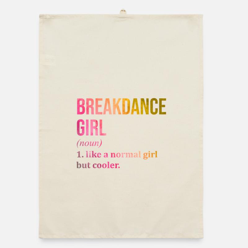Break Dance Organic dish towel
