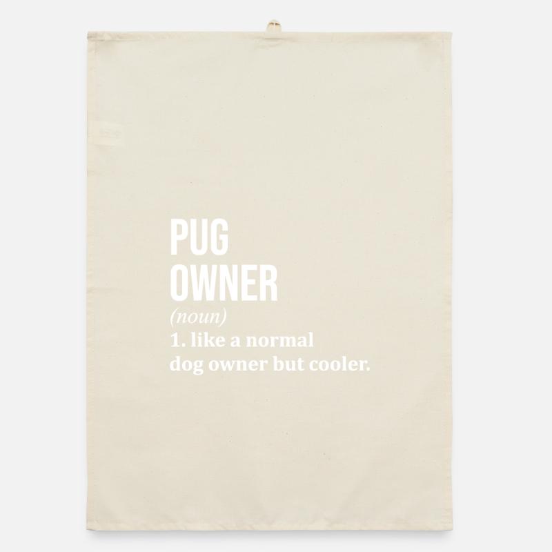 Pug Organic dish towel
