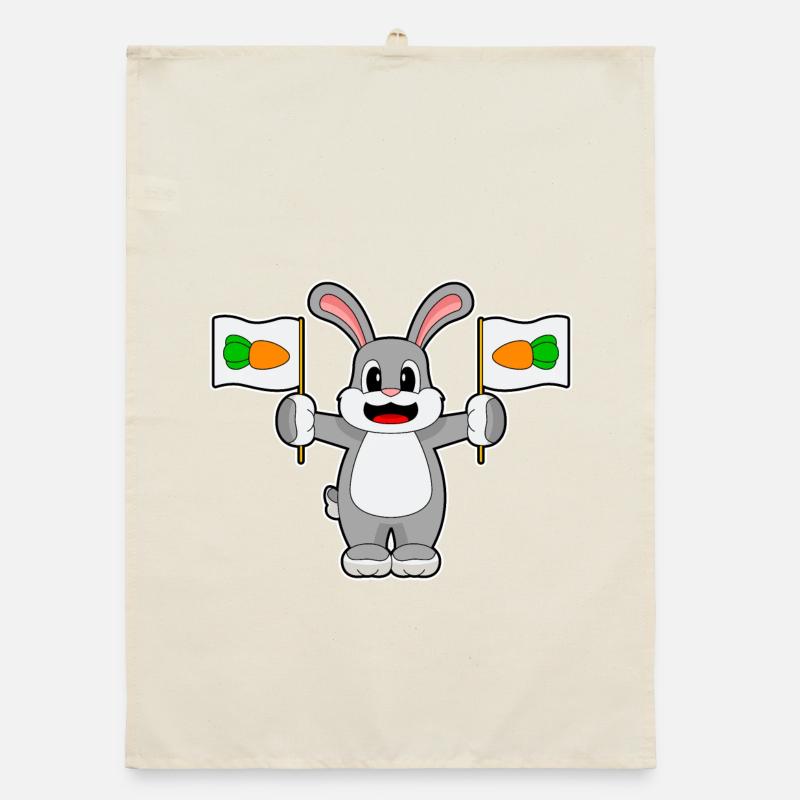 Rabbit Carrot Organic dish towel