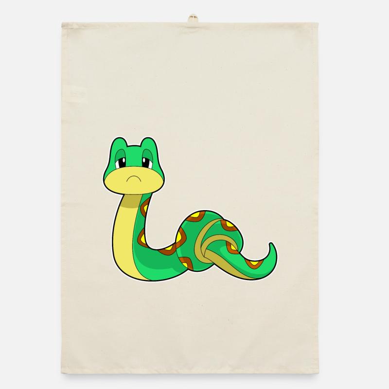 Serpent drôle Torchon bio