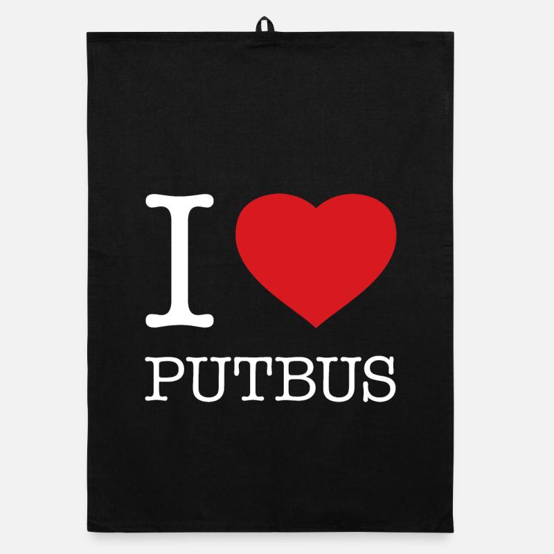 I LOVE PUTBUS Organic dish towel