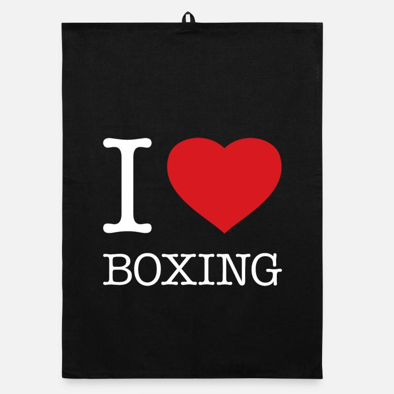 I LOVE BOXING Organic dish towel