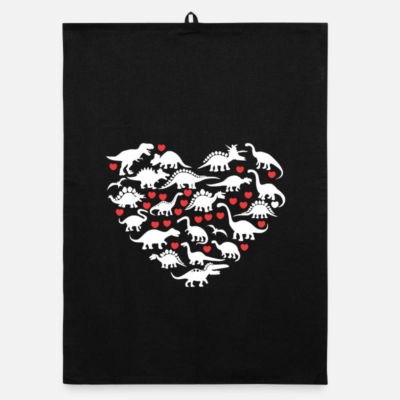 I Love Dinosaurs Organic dish towel