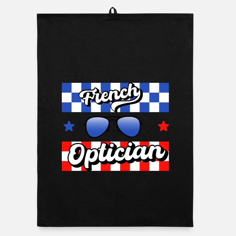 Französischer Optiker Beruf Geschenk für Optiker Organic Geschirrtuch