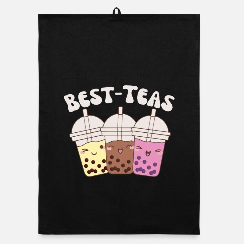 Best-Teas cute kawaii bubble tea boba tea Organic Geschirrtuch