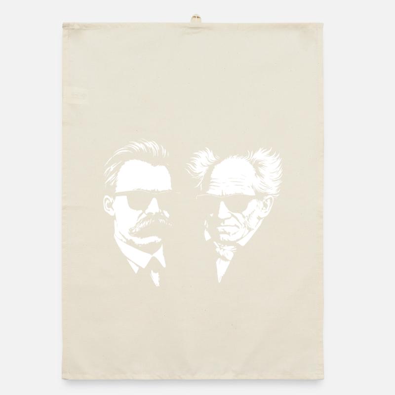 Die deutschen Philosophen Nietzsche und Schopenhhauer Organic Geschirrtuch