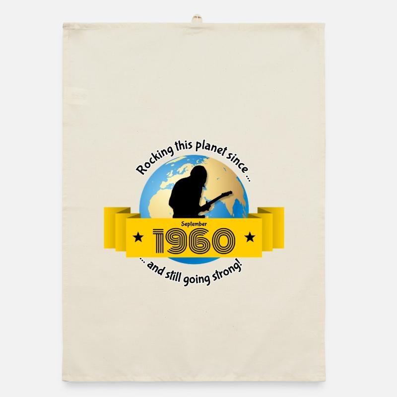 65. Geburtstag Rocking this planet since 09/1960 Organic Geschirrtuch