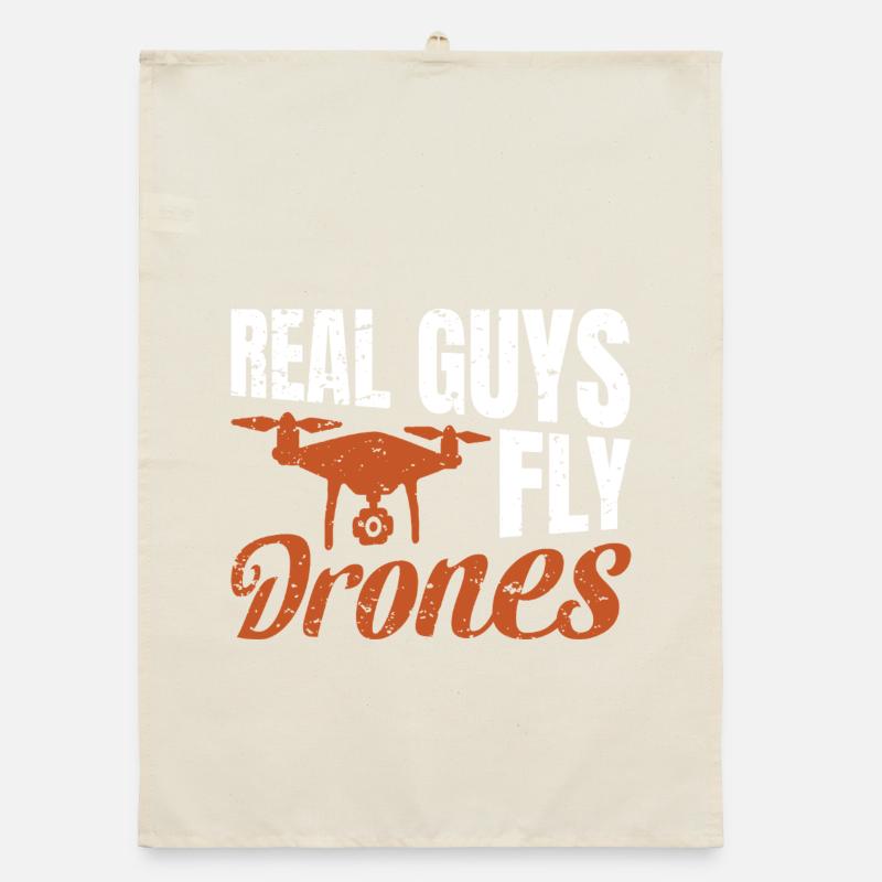 Real Guys fly Drones Organic dish towel