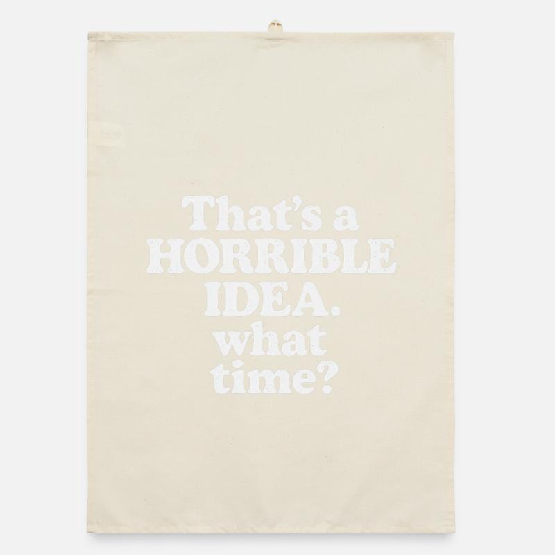 Horrible Idea – What Time ? Organic Geschirrtuch