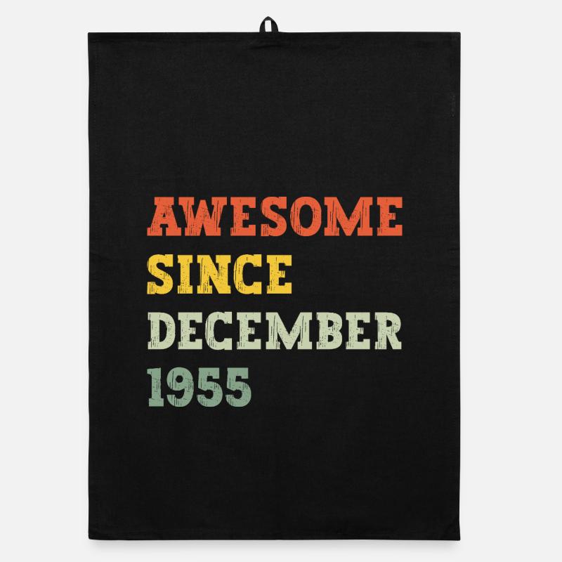 1955 Dezember Geburtstagsgeschenk Organic Geschirrtuch