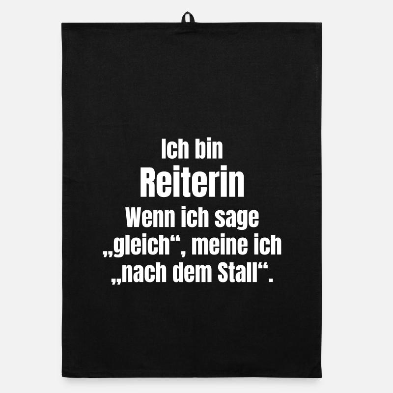 Reiterin Spruch Gleich Nach Dem Stall Organic Geschirrtuch