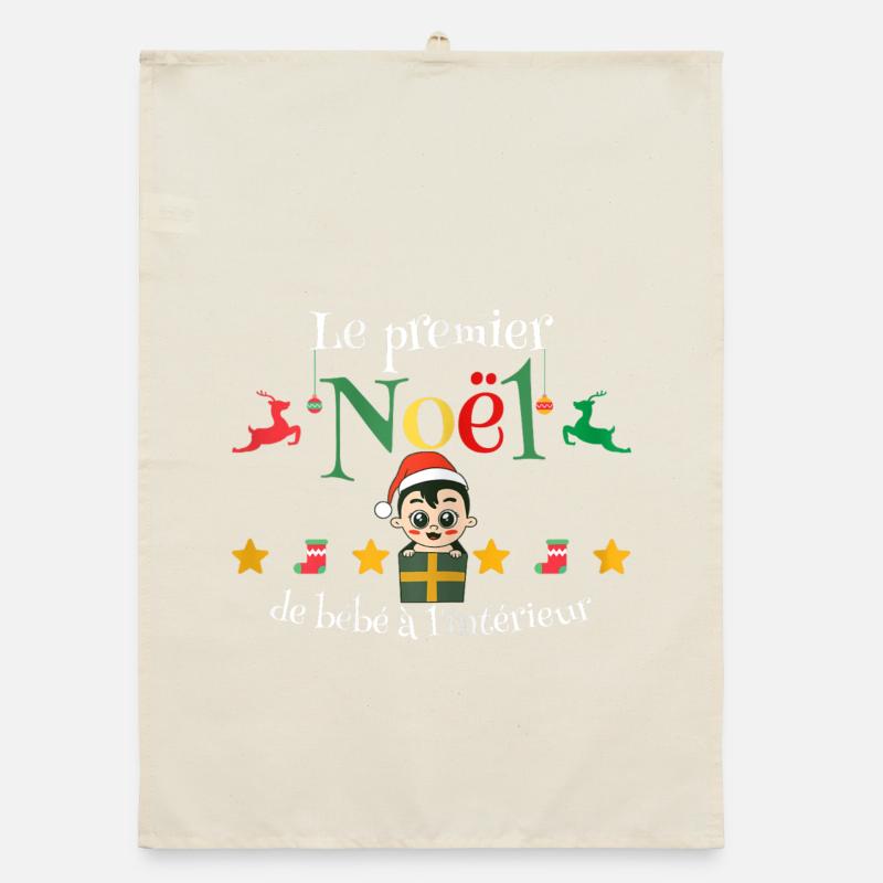 Babys erstes Weihnachten in der Hause, werdende Mutter Organic Geschirrtuch