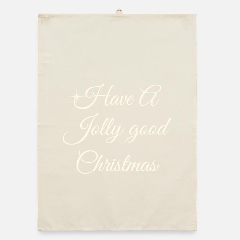 Have A Jolly Christmas Script Organic dish towel
