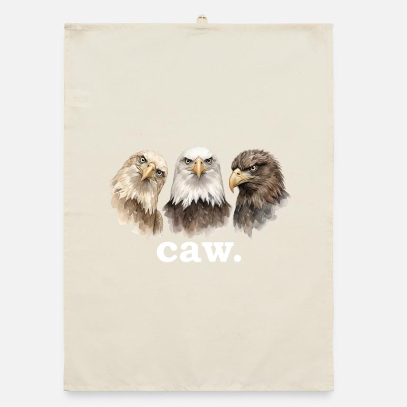 eagle croak funny eagle lover funny croak Organic dish towel