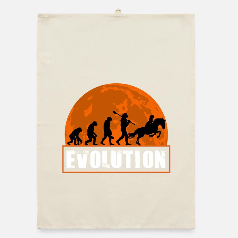 Horse Racing Evolution Equestrian Jockey Sunset Organic dish towel