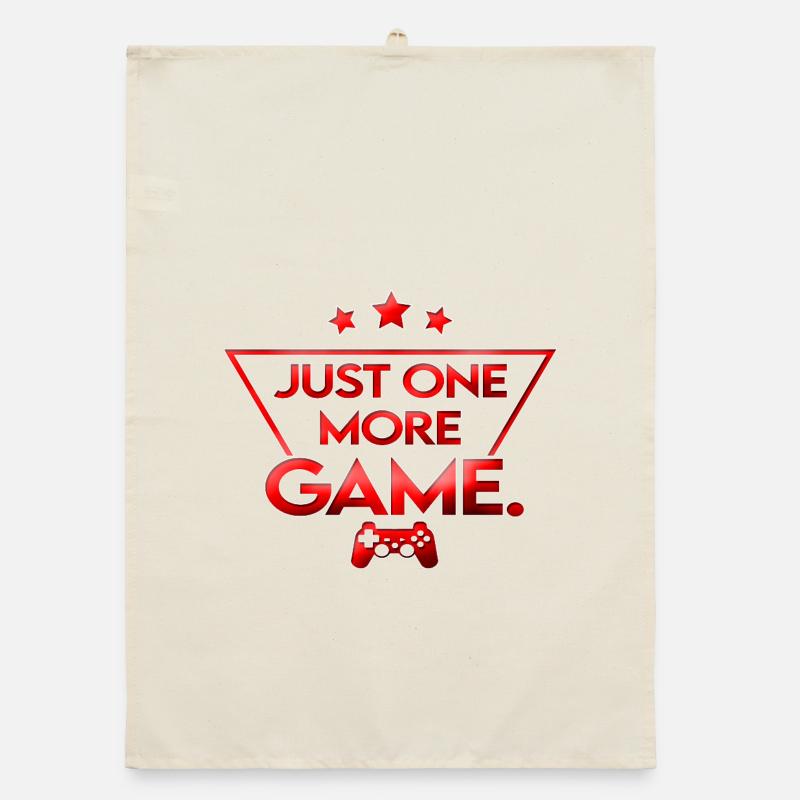 Just_one_more_game_ _rot_farbe Torchon bio