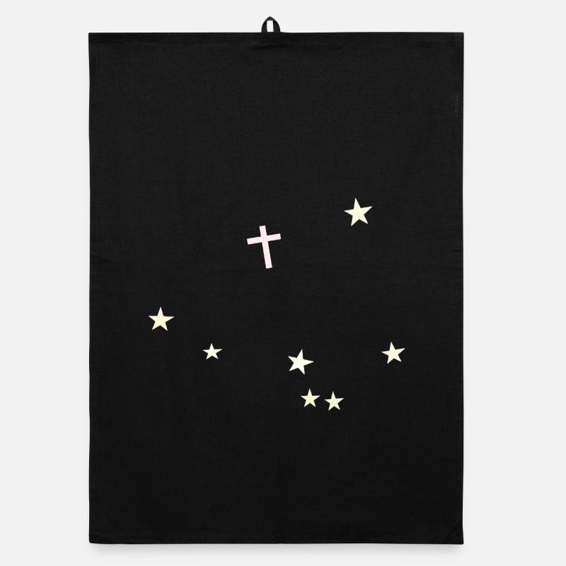 Cross in the starry sky Organic dish towel