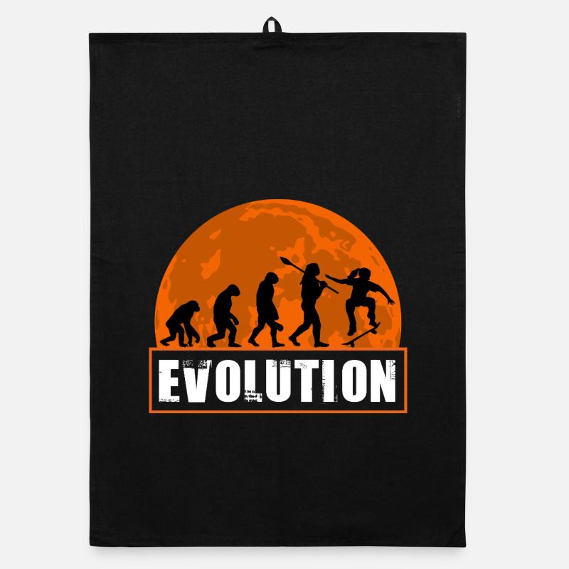 Skateboard Evolution Retro Sunset Skater Torchon bio