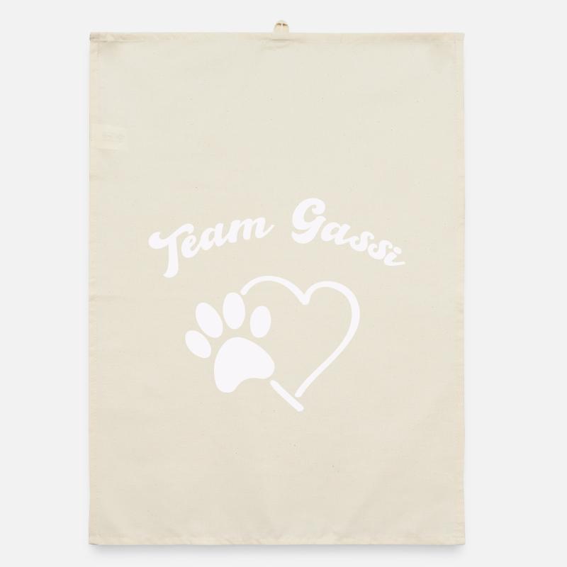 Team Gassi Herzpfote Logo Organic Geschirrtuch