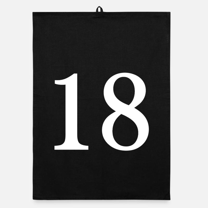 18. 18 ANS. 18e ANNIVERSAIRE. ANNIVERSAIRE 18 ANS. Torchon bio