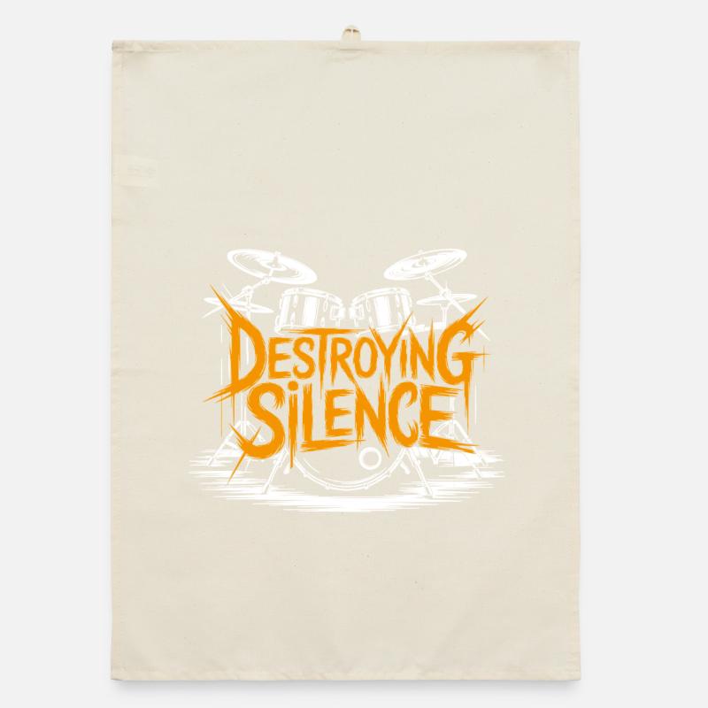 Schlagzeuger Drumset Design Organic Geschirrtuch