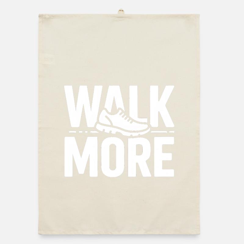 Walk More 10000 Schritte Organic Geschirrtuch