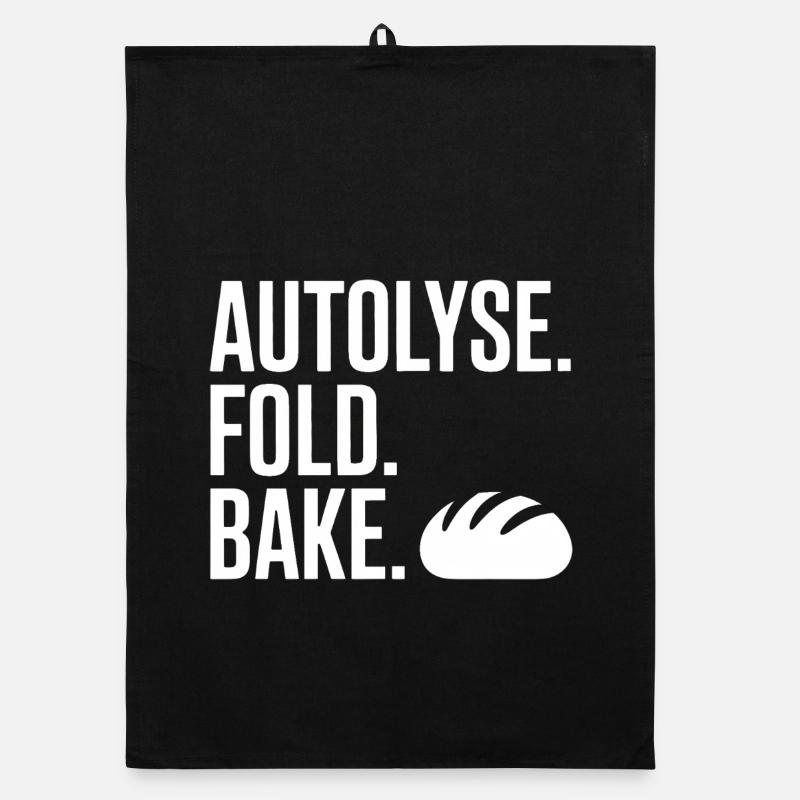 Autolyse Fold Bake Typography Organic dish towel