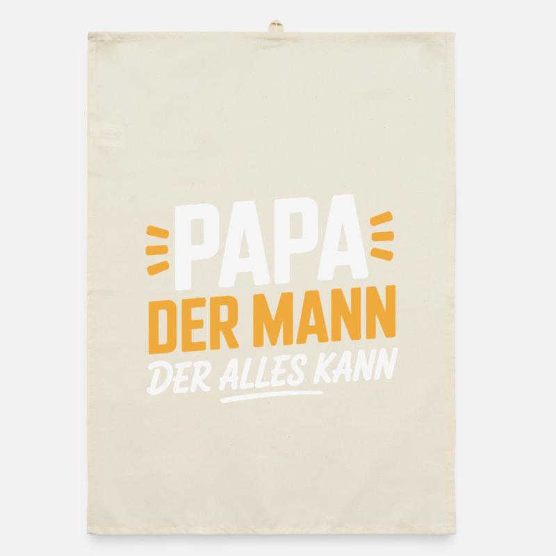 Papa Der Mann Der Alles Kann Geschenk Organic Geschirrtuch