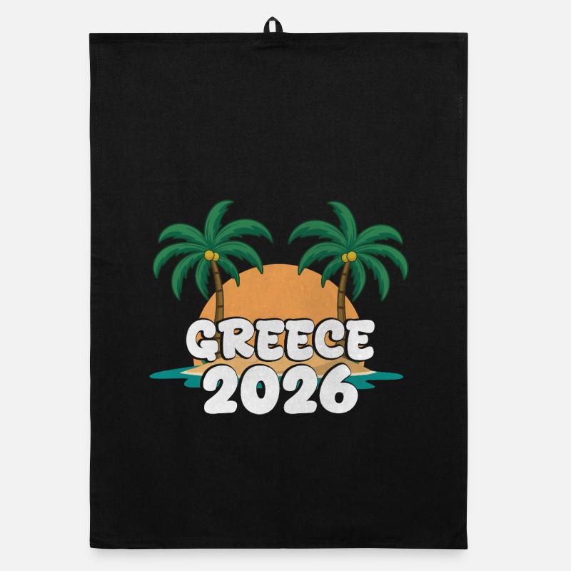 Greece 2026 Organic Geschirrtuch